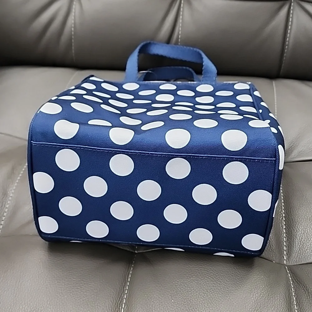 ♠️ NWT Kate Spade Lunch Bag Navy Jumbo Dot  ♠️ - Picture 8 of 8